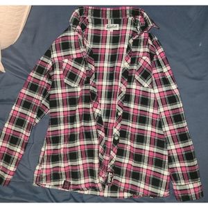 Dutch bros Meduim pink Flannel 💗